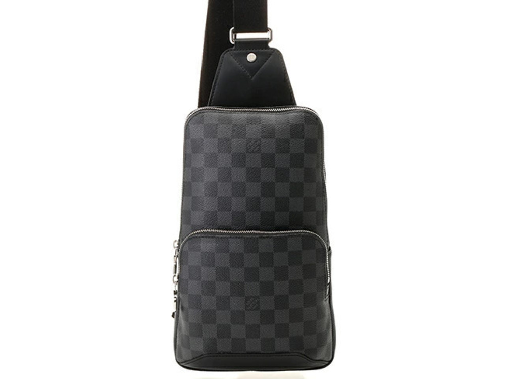 LOUIS VUITTON Bag Shoulder Avenue Sling Damier Graphite Black